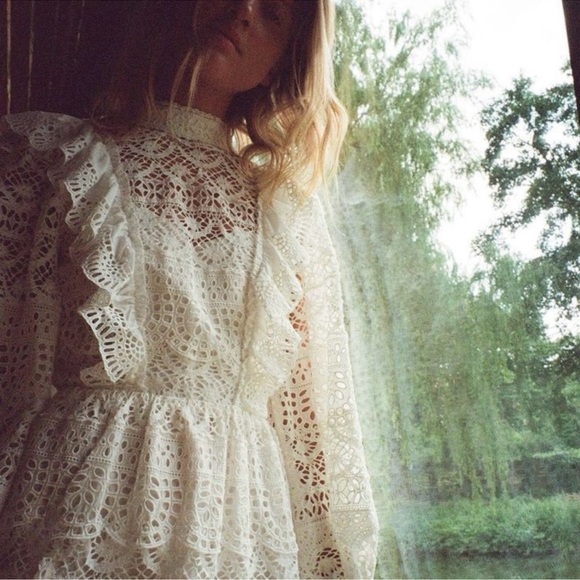 Sea New York Dresses & Skirts - NWT Sea New York from Free People White Lace Eyelet beautiful sleeveless dress.